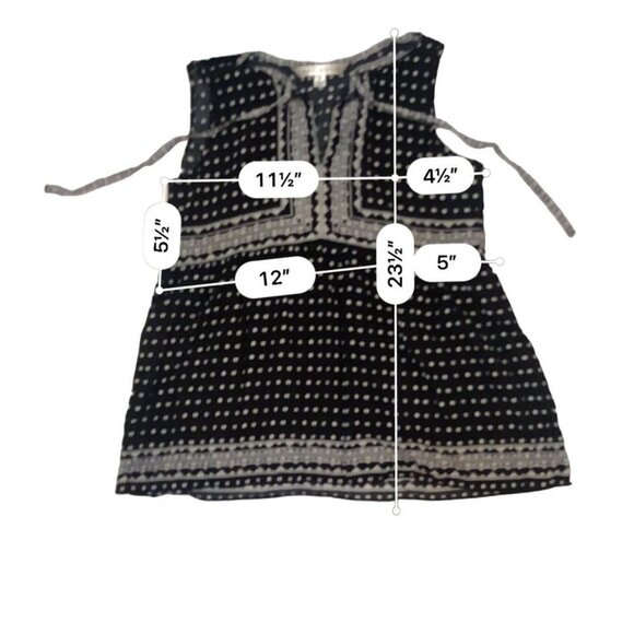 Max Studio Black & White Bandana Peasant Sleeveless Blouse size small - Picture 6 of 6